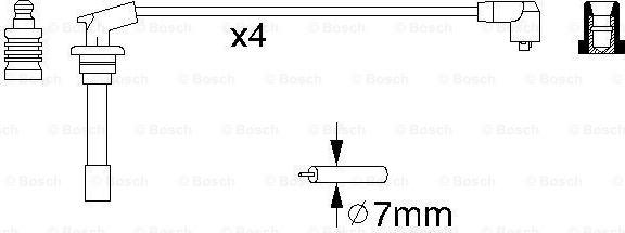 BOSCH 0 986 356 867 - Set cablaj aprinder aaoparts.ro