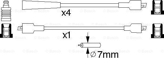 BOSCH 0 986 356 811 - Set cablaj aprinder aaoparts.ro