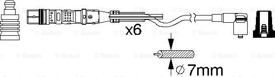 BOSCH 0 986 356 348 - Set cablaj aprinder aaoparts.ro