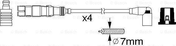 BOSCH 0 986 356 359 - Set cablaj aprinder aaoparts.ro