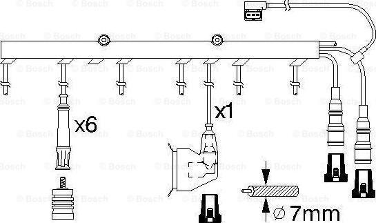 BOSCH 0 986 356 323 - Set cablaj aprinder aaoparts.ro