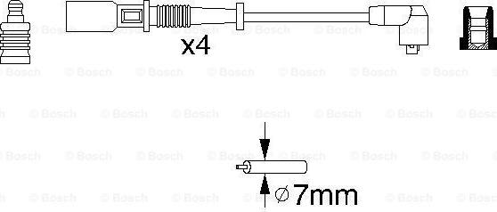 BOSCH 0 986 356 754 - Set cablaj aprinder aaoparts.ro