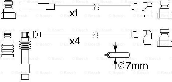 BOSCH 0 986 357 156 - Set cablaj aprinder aaoparts.ro