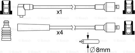 BOSCH 0 986 357 114 - Set cablaj aprinder aaoparts.ro