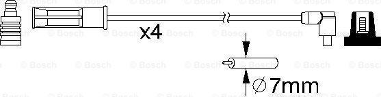 BOSCH 0 986 357 182 - Set cablaj aprinder aaoparts.ro