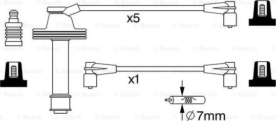 BOSCH 0 986 357 232 - Set cablaj aprinder aaoparts.ro