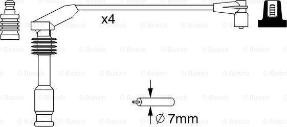 BOSCH 0 986 357 226 - Set cablaj aprinder aaoparts.ro