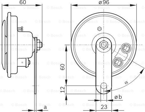 BOSCH 0 986 320 191 - Claxon aaoparts.ro