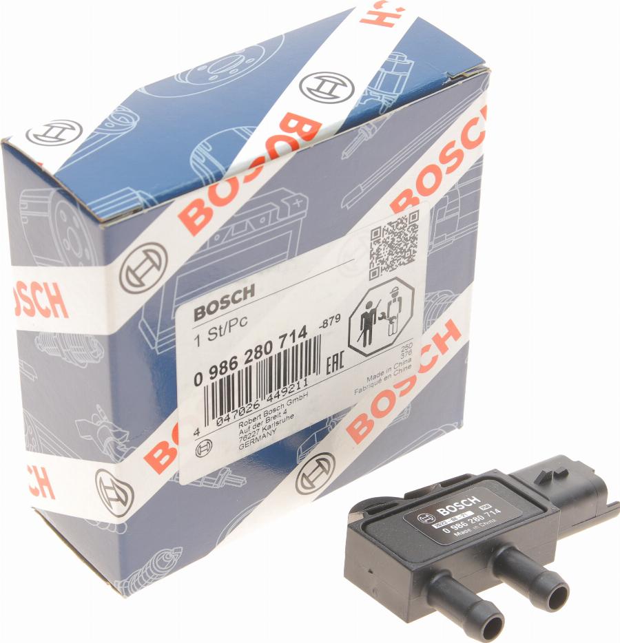 BOSCH 0 986 280 714 - Senzor, presiune gaze evacuare aaoparts.ro