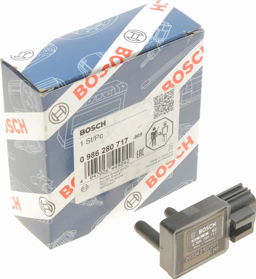 BOSCH 0 986 280 717 - Senzor, presiune gaze evacuare aaoparts.ro