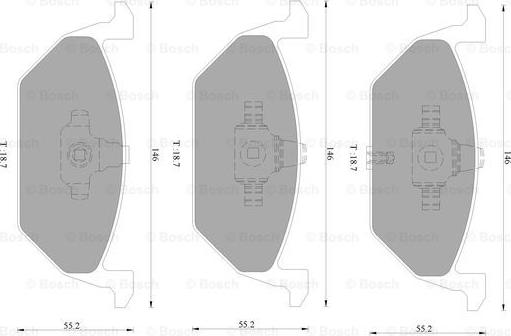 BOSCH 0 986 AB4 553 - Set placute frana,frana disc aaoparts.ro
