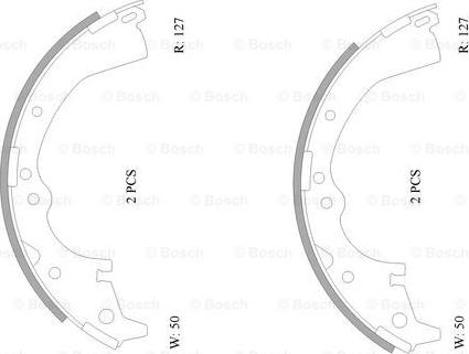 BOSCH 0 986 AB0 068 - Set saboti frana aaoparts.ro