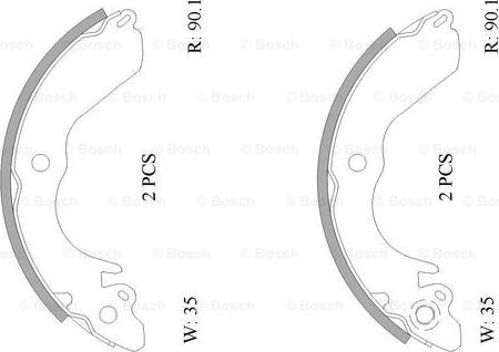 BOSCH 0 986 AB0 837 - Set saboti frana aaoparts.ro