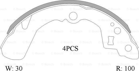 BOSCH 0 986 AB0 875 - Set saboti frana aaoparts.ro
