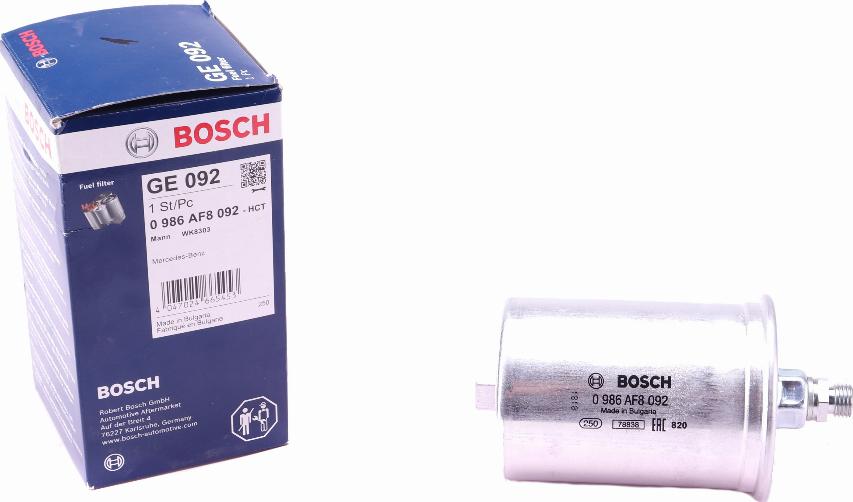 BOSCH 0 986 AF8 092 - Filtru combustibil aaoparts.ro