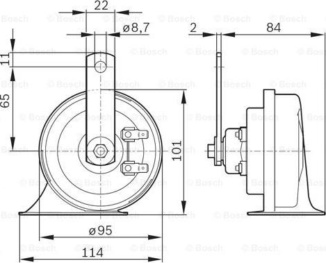 BOSCH 0 986 AH0 503 - Claxon aaoparts.ro