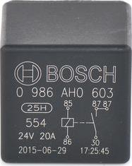 BOSCH 0 986 AH0 603 - Releu, curent alimentare aaoparts.ro