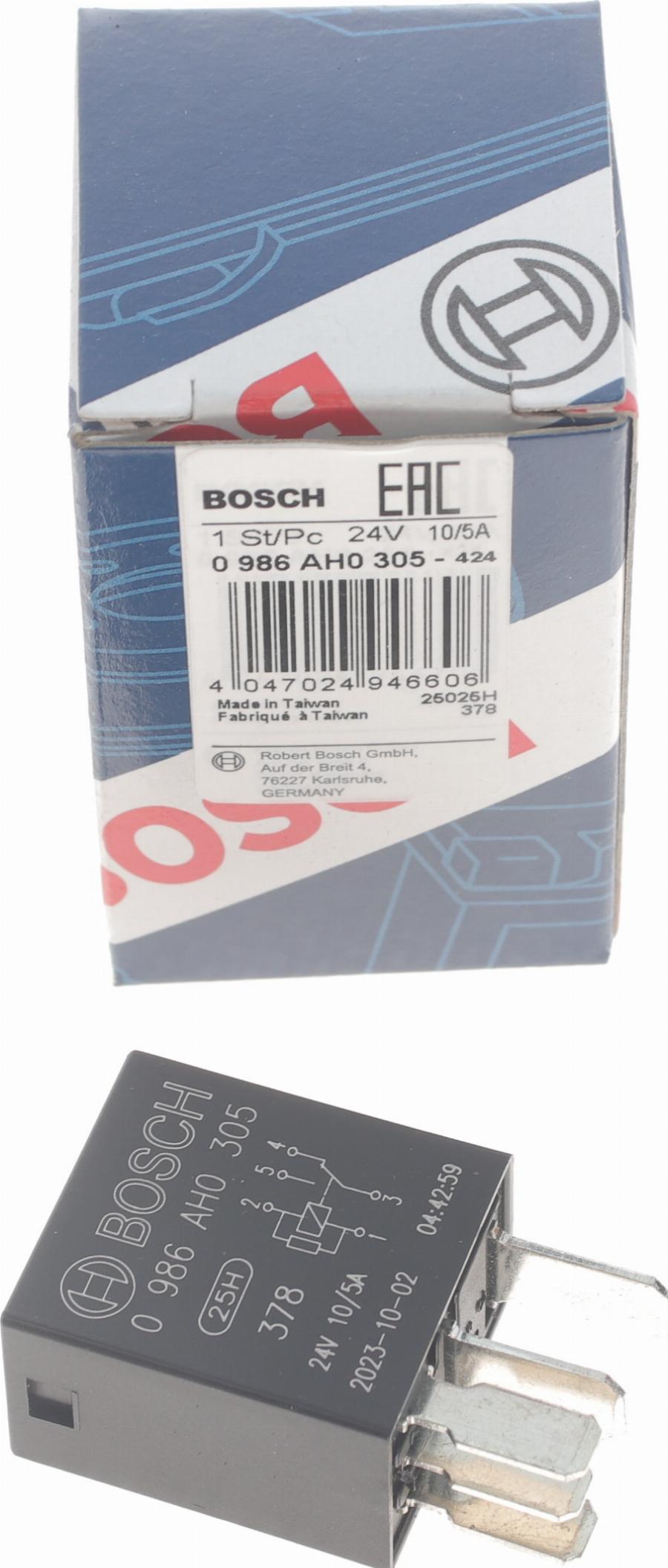 BOSCH 0 986 AH0 305 - Releu, curent alimentare aaoparts.ro