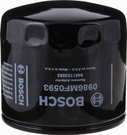 BOSCH 0 986 MF0 593 - Filtru ulei aaoparts.ro