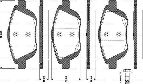 BOSCH 0 986 TB3 094 - Set placute frana,frana disc aaoparts.ro