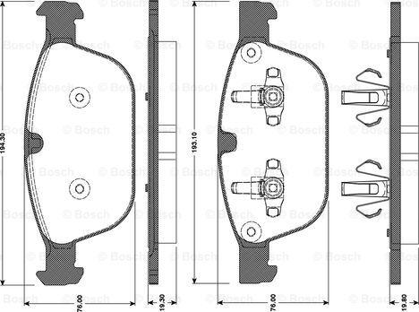 BOSCH 0 986 TB3 095 - Set placute frana,frana disc aaoparts.ro