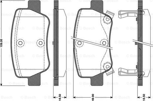 BOSCH 0 986 TB3 096 - Set placute frana,frana disc aaoparts.ro