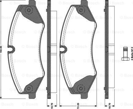 BOSCH 0 986 TB3 098 - Set placute frana,frana disc aaoparts.ro