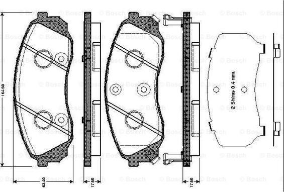 BOSCH 0 986 TB3 043 - Set placute frana,frana disc aaoparts.ro