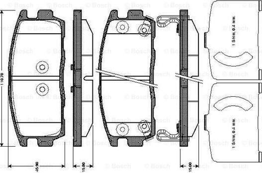 BOSCH 0 986 TB3 008 - Set placute frana,frana disc aaoparts.ro