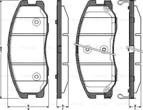 BOSCH 0 986 TB3 017 - Set placute frana,frana disc aaoparts.ro