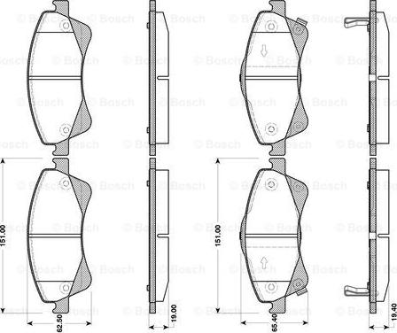 BOSCH 0 986 TB3 086 - Set placute frana,frana disc aaoparts.ro