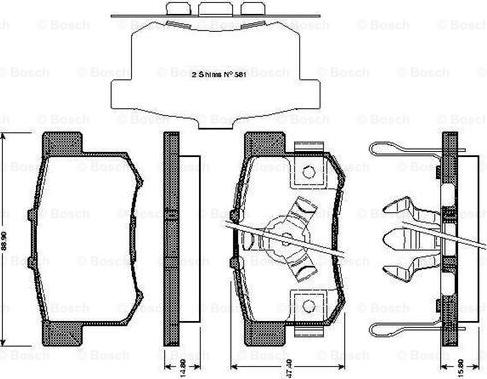 BOSCH 0 986 TB3 039 - Set placute frana,frana disc aaoparts.ro