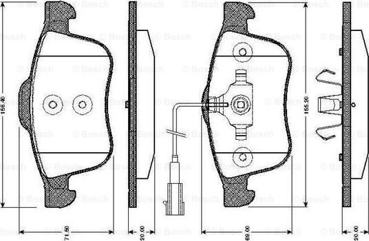 BOSCH 0 986 TB3 031 - Set placute frana,frana disc aaoparts.ro