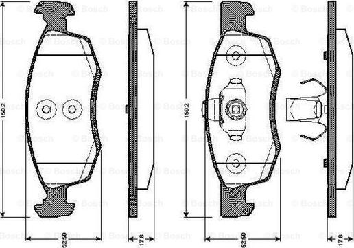 BOSCH 0 986 TB3 038 - Set placute frana,frana disc aaoparts.ro