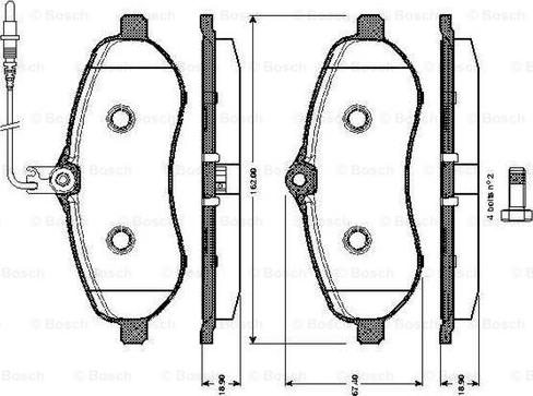 BOSCH 0 986 TB3 037 - Set placute frana,frana disc aaoparts.ro