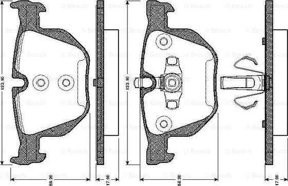 BOSCH 0 986 TB3 024 - Set placute frana,frana disc aaoparts.ro