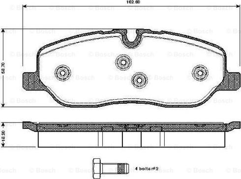 BOSCH 0 986 TB3 022 - Set placute frana,frana disc aaoparts.ro