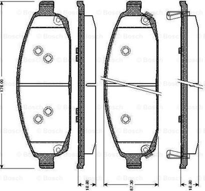 BOSCH 0 986 TB3 027 - Set placute frana,frana disc aaoparts.ro