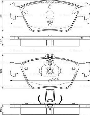 BOSCH 0 986 TB3 148 - Set placute frana,frana disc aaoparts.ro