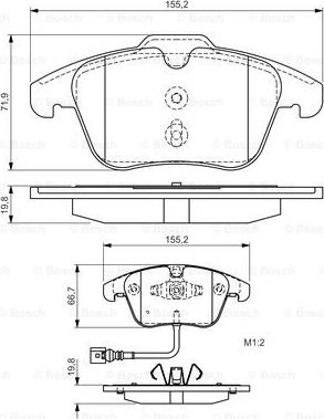 BOSCH 0 986 TB3 154 - Set placute frana,frana disc aaoparts.ro