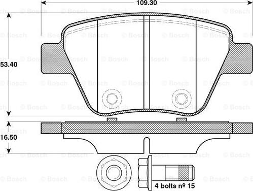 BOSCH 0 986 TB3 114 - Set placute frana,frana disc aaoparts.ro