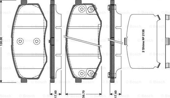 BOSCH 0 986 TB3 113 - Set placute frana,frana disc aaoparts.ro