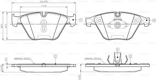 BOSCH 0 986 TB3 134 - Set placute frana,frana disc aaoparts.ro