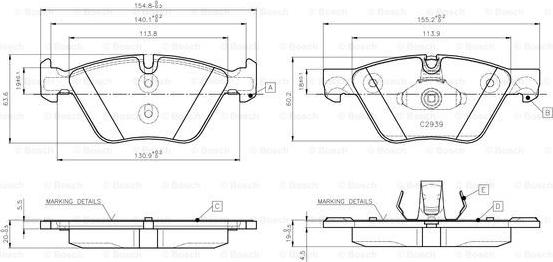 BOSCH 0 986 TB3 138 - Set placute frana,frana disc aaoparts.ro