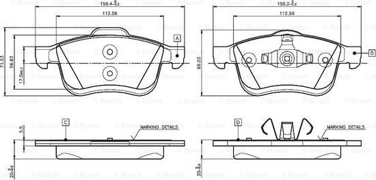 BOSCH 0 986 TB3 133 - Set placute frana,frana disc aaoparts.ro