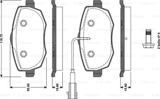 BOSCH 0 986 TB3 129 - Set placute frana,frana disc aaoparts.ro