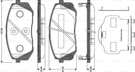 BOSCH 0 986 TB3 124 - Set placute frana,frana disc aaoparts.ro