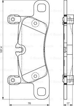 Porsche 958698451B - Set placute frana,frana disc aaoparts.ro