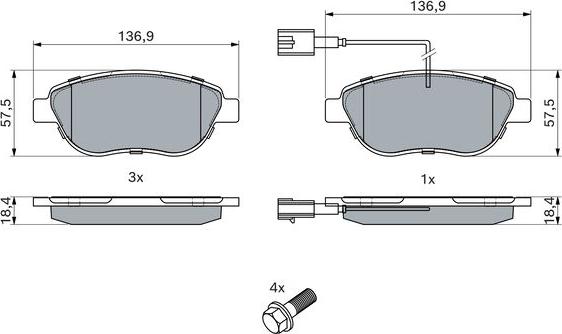 BOSCH 0 986 TB2 961 - Set placute frana,frana disc aaoparts.ro