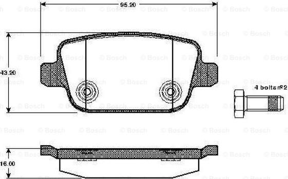 BOSCH 0 986 TB2 984 - Set placute frana,frana disc aaoparts.ro